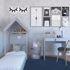Conjunto Infantil com Cama e Escrivaninha Bramov Móveis