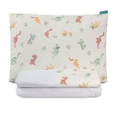 Jogo De Lençol Para Berço Americano 100% Algodão 3 Peças Dinossauros