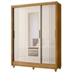 Guarda Roupa Solteiro Espelho 3 Portas Viena M07 Freijó-off - Mpozenato