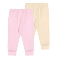 Kit Roupa de Bebê 2 Peças Calça Mijão Suedine Liso Vira Pé - Koala Bab