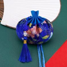 Sachê com padrão de flores dragão barco festival brocado estilo étnico joias bolsas estilo chinês bolsa bolsa bolsa bênção saco