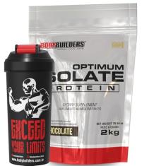 Kit Optimum Isolate Whey Protein Chocolate 2kg + Coqueteleira - Bodybuilders