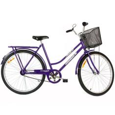 Bicicleta Feminina Monark Tropical Aro 26 Freios Contra-pedal Violeta
