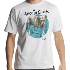 Camiseta Alice in Chains the Dog Masculina Branca