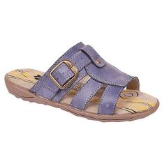 Chinelo Infantil Menino Tiras Largas Fivela Azul