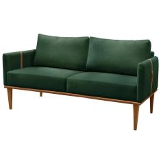 Sofá Namoradeira Milla Luxo Castellar Móbile Veludo Verde Veludo Verde