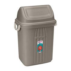 Sanremo - Lixeira Plástica Basculante de 19 Litros, Linha Casablanca