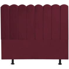 Cabeceira Nuvem Cama Box Queen 160 cm Alanis Suede Bordô