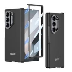 Furwabo Capa para Samsung Galaxy Z Fold 6 com proteção magnética para dobradiça e protetor de tela integrado, capa rígida de luxo fina à prova de choque resistente a arranhões para Samsung Galaxy Z