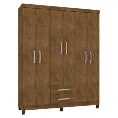 Guarda Roupa De Casal 6 Portas 2 Gavetas Modena Malbec Incorplac