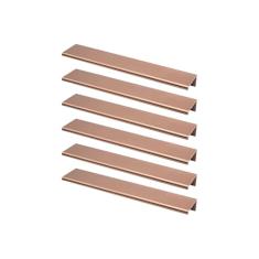 Puxadores para Móveis Slim Alumínio 128mm Proteção Antiviral Conjunto de 6 (Cobre Fosco)