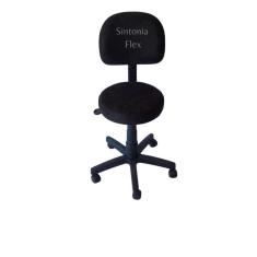 Cadeira Mocho Encosto Secretaria Base Rodízio Regulagem