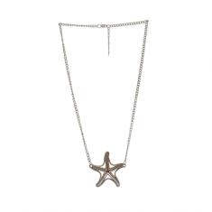 Colar Longo Estrela Prateada