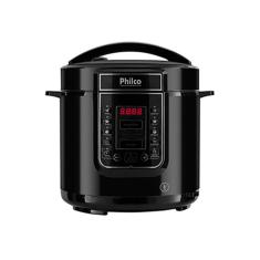 Panela De Pressão Digital 6l Inox Preta 220v - Philco