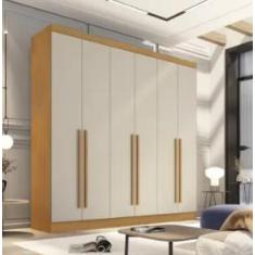 Guarda Roupa Casal 6 Portas 4 Gavetas Uberaba - Móveis Valverde - Off 