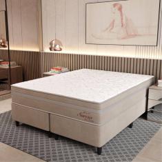 Cama Box Queen (158X198) D26 Creme Suecia  Topazio Colchões