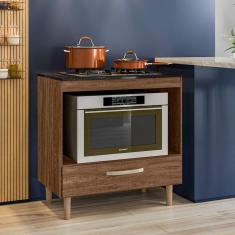 Balcão Cozinha para Cooktop 80cm com 1 Gaveta