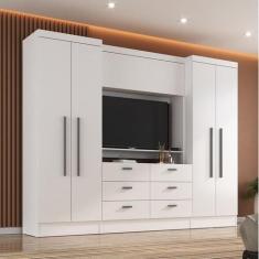 Guarda-roupa Modulado Viena 4 Portas 6 Gavetas 3 Peças Espresso Móveis