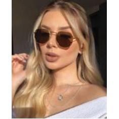 Óculos De Sol UVA Hexagonal Marrom - Palas EyeWear