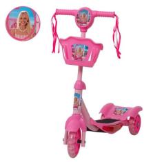 Patinete Infantil Feminino Barbie Ajustável 3 4 5 6 Anos - Toys 2U