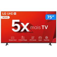 Smart TV 75" 4K LG Ultra HD 75UT8050 com Processador a5 Ger7 AI Alexa/