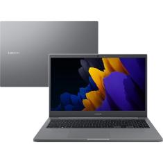 Notebook Samsung Book NP550XDA-KS1BR Intel Core I7-1165G7 8GB 256GB SSD (Intel Iris Xe) Tela 15.6''  Windows 10 FHD - Cinza Chumbo