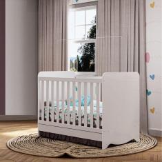 Berço Americano Ben 3 em 1 Mini Cama Mini Sofa Branco Carvalho Móveis Peroba