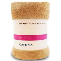 Manta Cobertor Queen 220x240cm Microfibra Soft Macia Fleece Camesa - Emcompre