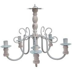 Pendente Lustre De Madeira E Ferro Rustico para Decoração de Quarto