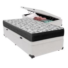 Cama Ortobom D33 Solteiro com Box Baú Bege ISO100
