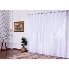 Cortina Charmousse Com Voil 2,00 Branca