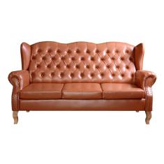 Sofá Imperador 3 Lugares Estilo Chesterfield Retrô Colonial