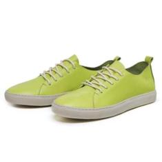 TENIS FEMININO CANO BAIXO DE COURO Ref.:1810 Nude-Feminino