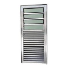 Porta de Alumínio Basculante 210x86cm com Vidro Boreal Anodizado Super