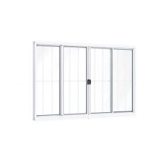 Janela de Alumínio de Correr 100x120cm 4 Folhas Riobras