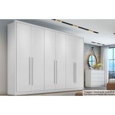 Guarda Roupa Casal 6 Portas e 6 Gavetas Robust/Livorno Plus Branco - Novo Horizonte