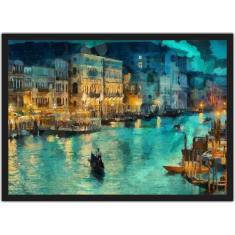 Quadro Decorativo Cidade Veneza Decoração De Salas Com Moldura - Vital