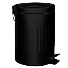 Lixeira Retrô 5 Litros Preta Mor