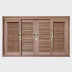 Janela de Correr Veneziana Panorâmica Madersilva 120cmx140cmx14cm