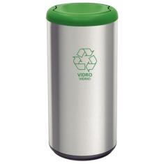 Lixeira com Tampa Basculante 40 Litros, Tramontina, Inox