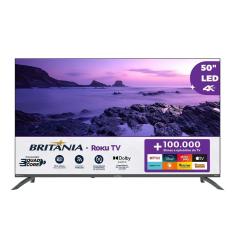 Smart TV 50 Britânia Ultra HD LED BTV50VA4REGB Cinza Bivolt