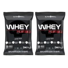 Kit 2x whey turbo - 907g - BLACK SKULL, N/A, CHOCOLATE E BAUNILHA, N/A