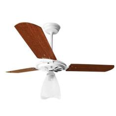 Ventilador de Teto Yris 150w e 180w Branco Pás Mogno Ventex, 220V