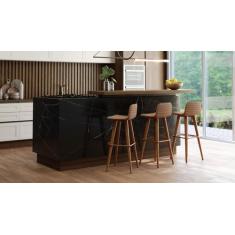 Kit 3 Banquetas Alta para Balcão Bancada área Gourmet Cozinha Tecido T