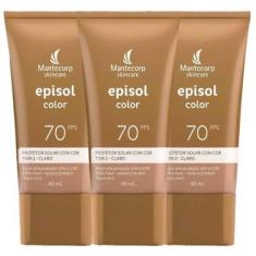 Mantecorp Skincare Episol Kit com 3 Unidades – Protetor Solar com Cor FPS70 – Clara 40ml Kit-Unissex
