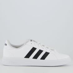 Tênis Adidas Grand Court Base 2.0 Simp Branco e Preto-Masculino