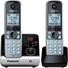 Telefone sem Fio Panasonic dect 6.0 Viva Voz Bina- KXTG6722LBB