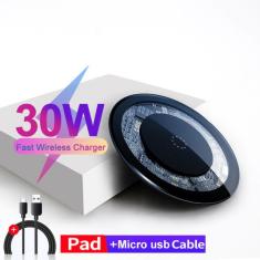 Carregador Super Rápido 30w Qi Sem Fio Para iPhone Samsung