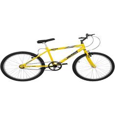 Bicicleta de Passeio Ultra Bikes Esporte Aro 24 Reforçada Freio V-Brake Sem Marcha Amarelo