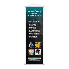 Banner Acessórios para Celulares Capinhas Películas 100x30cm